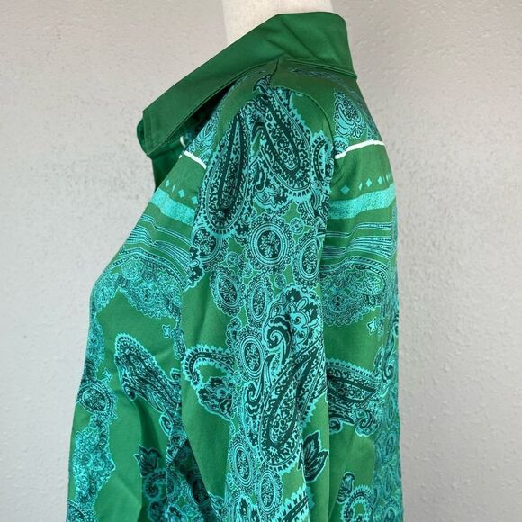 NWOT MISSLOOK Green Button Down Shirt Size L - Picture 4 of 7